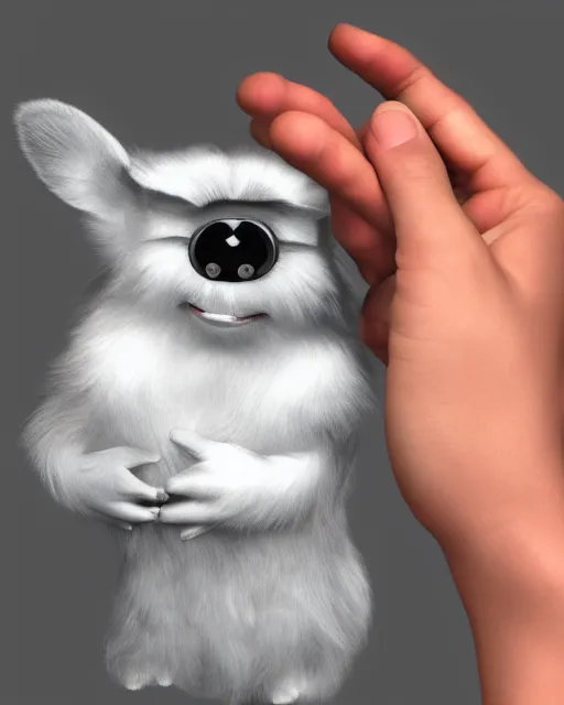Image similar to Gizmo holding hands with his friend baby Gizmo, trending on artstation, Photorealistic