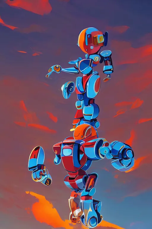 Image similar to metabots medabots medarotto medarot robot minimalist comics, behance hd by jesper ejsing, by rhads, makoto shinkai and lois van baarle, ilya kuvshinov, rossdraws global illumination ray tracing hdr radiating a glowing aura