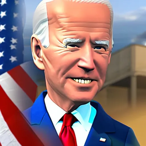 Prompt: a low quality image of Joe Biden's Mii