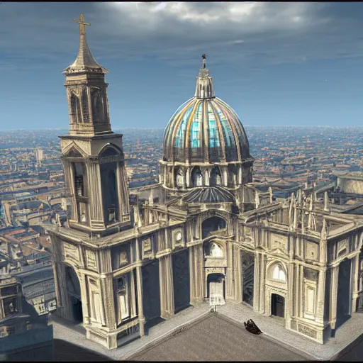 Prompt: St Peter's Basilica in Counter Strike Global Offensive