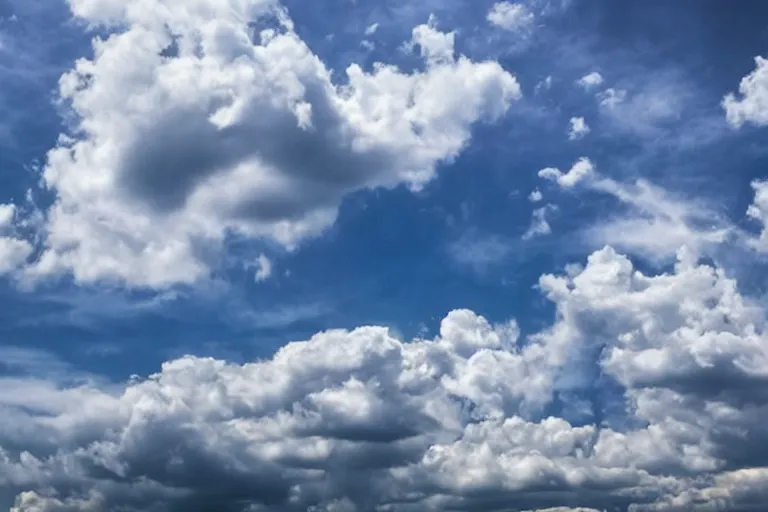 Prompt: modern tv show sky arena surrounded with clouds, wide angle, cinematographic shot, day