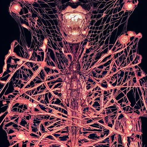 Image similar to shintaro kago yoji shinkawa and victo ngai cellular human body apophasis glorious energy of the sun cybernetic organism of pure energy and light synthetic emotional symposium of death