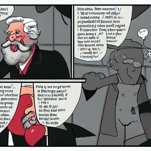 Image similar to a comic about marx being too attractive by ben garrison