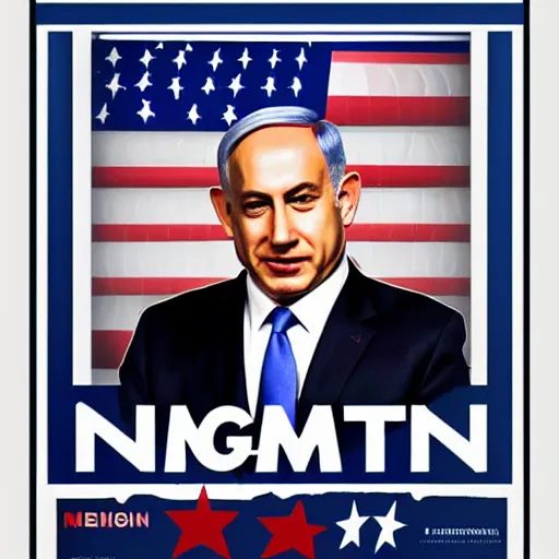 Image similar to Benjamin netanyahu presidential campaign poster by the Shamir brothers