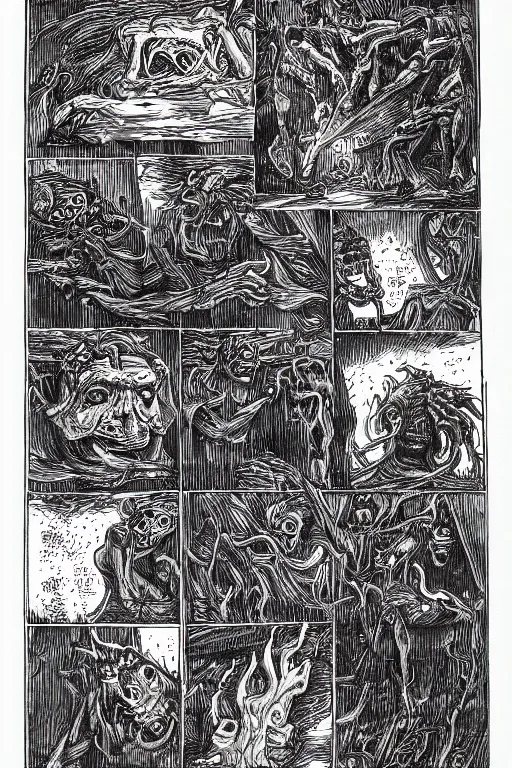 Image similar to disturbing pages from the necronomicon zarono,