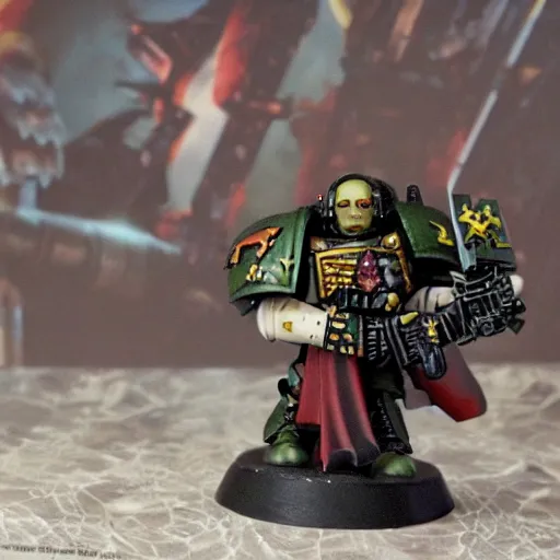 Prompt: accurate photo of a warhammer 40k figurine