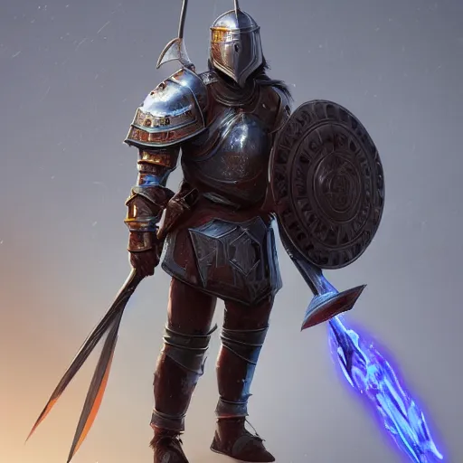 Image similar to a warrior knight in armor, 8 k uhd, unreal engine, octane render in the artstyle of finnian macmanus, john park and greg rutkowski