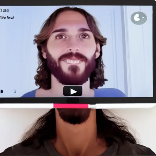 Image similar to video call with Jesus christ