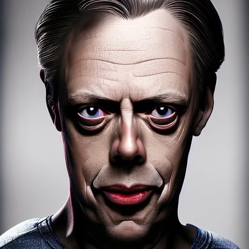 Image similar to hyperrealistic mixed media image of steve buscemi as skinny superman, stunning 3 d render inspired art by xiang duan and thomas eakes, perfect facial symmetry, flawless bone structure, realistic, highly detailed attributes and atmosphere, dim volumetric cinematic lighting, 8 k octane detailed render, post - processing, masterpiece,