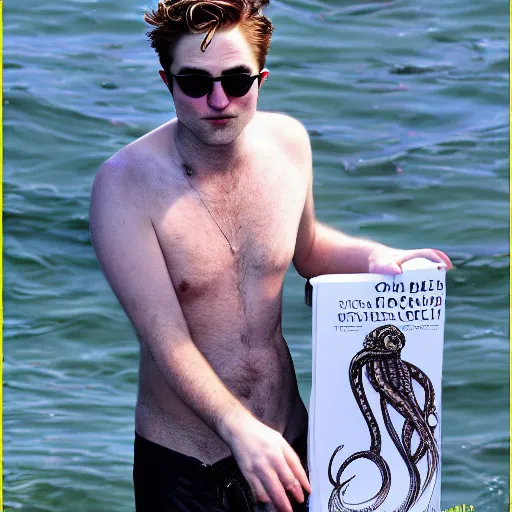 Image similar to robert pattinson mermaid octopus