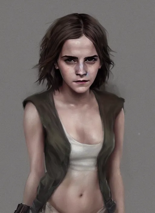 Image similar to highly detailed full body portrait of emma watson gta 5 art, seductive, unreal engine, fantasy art by greg rutkowski