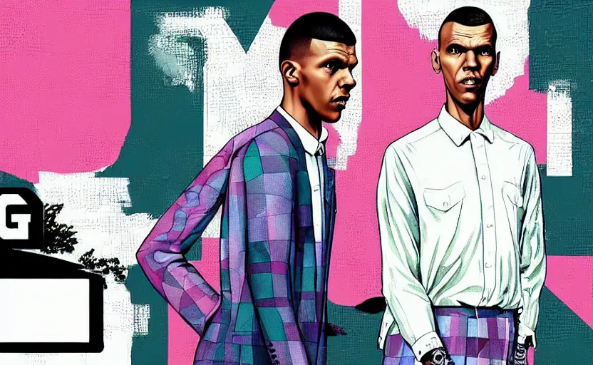 Image similar to Stromae in GTA V loading screen by Stephen Bliss