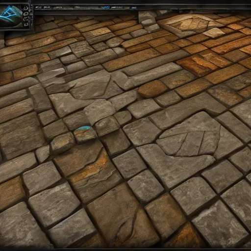 Image similar to stone tile cladding stylized texture, in the style of blizzard entertainment and world of warcraft by michael vicente, unreal engine, 8 k