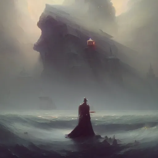 Image similar to ''cinematic shot'' portrait of saddness realistic atmosferic dark made by ivan aivazovsky, peter mohrbacher, greg rutkowski volumetric light effect broad light oil painting painting fantasy art style sci - fi art style realism premium prints available artwork unreal engine