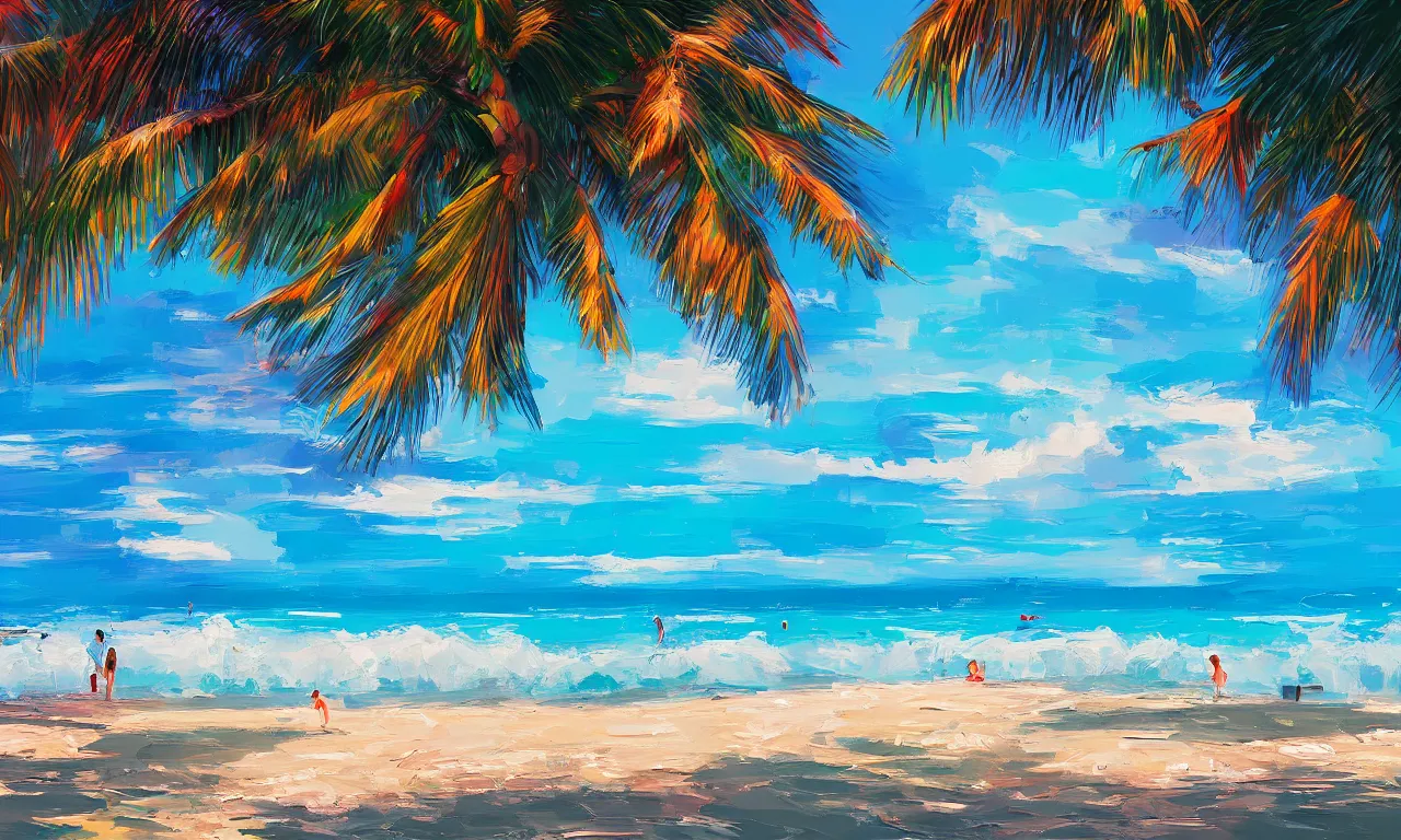 Image similar to paradise beach by alena aenami artworks in 4 k