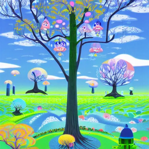 Image similar to tree city by Chiho Aoshima