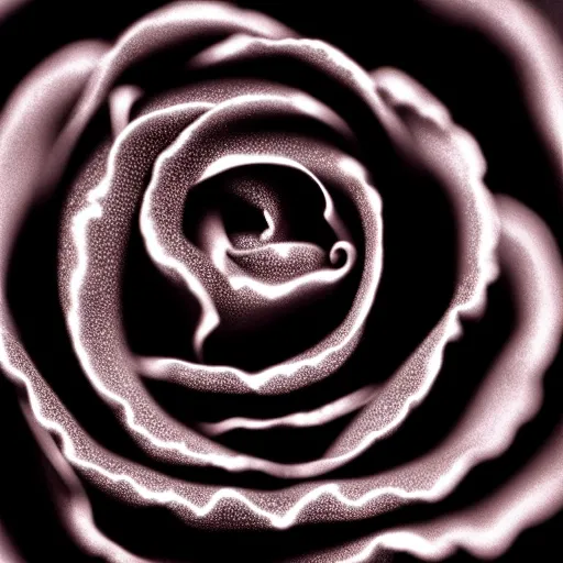 Image similar to award - winning macro of a beautiful black rose made of glowing molten magma