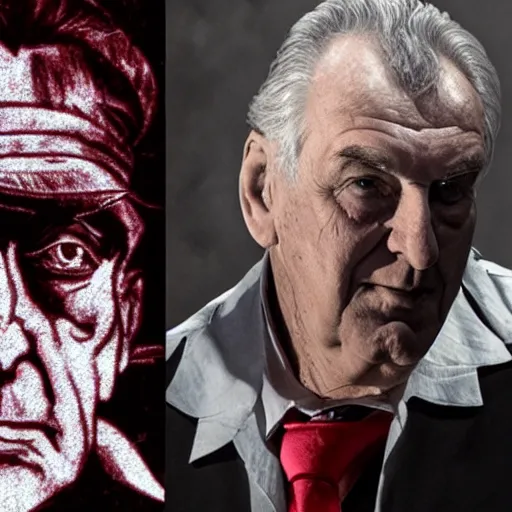 Prompt: milos zeman as sin city character drawn by frank miller