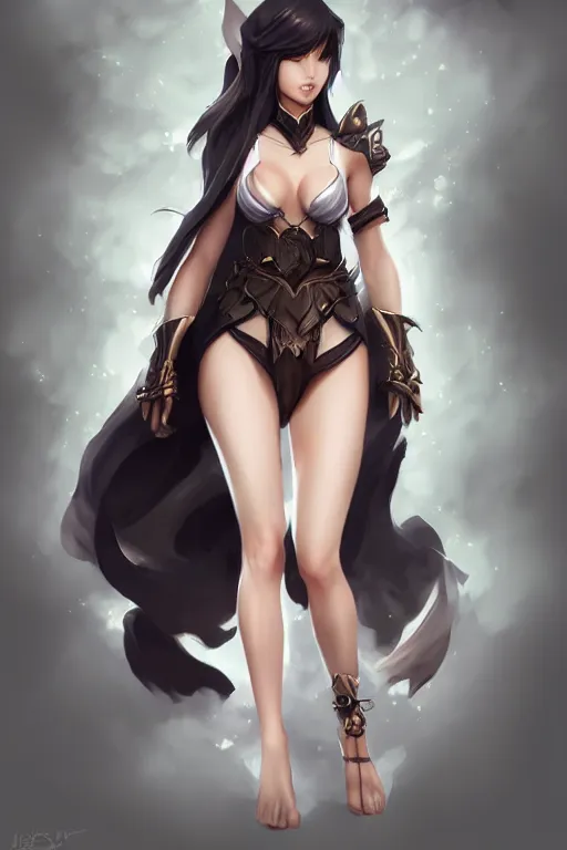 Prompt: female fantasy character in the style of Artgerm, WLOP, Rossdraws, trending on artstation