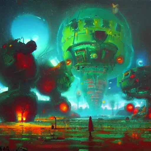 Image similar to an amazing piece of art by Paul Lehr