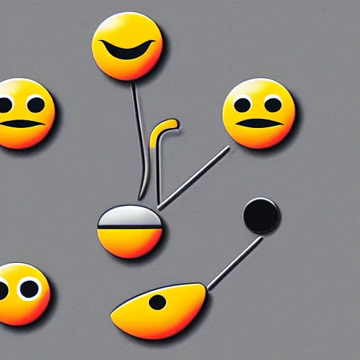 Prompt: funny emoji, minimalism, web