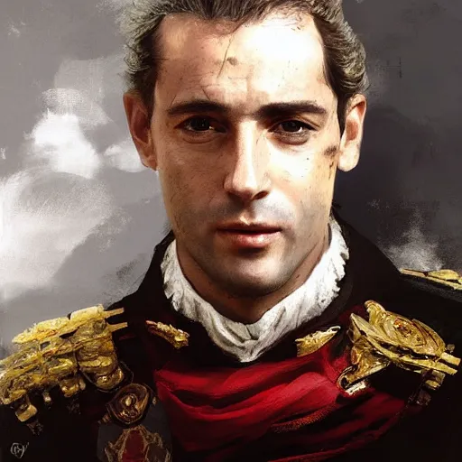 Image similar to portrait of a spanish el gran capitan gonzalo fernandez de cordoba, face portrait, renaissance era clothing, epic, tragic, military art, fantasy, dieselpunk, hd shot, digital portrait, beautiful, artstation, comic style, by artgerm, guy denning, jakub rozalski, magali villeneuve and charlie bowater