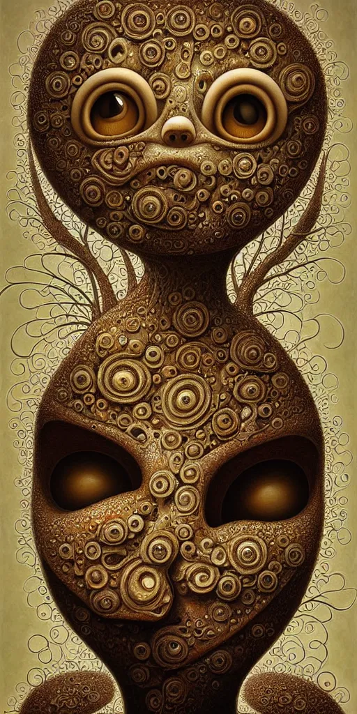 Image similar to endless eons of time's essence stripped away by neglect and decay. naoto hattori, oil on canvas