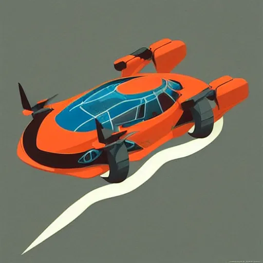 Image similar to isometric flying car concept art by petros afshar and christopher balaskas and marius borgeaud and kiliain eng, well proportioned, highly detailed