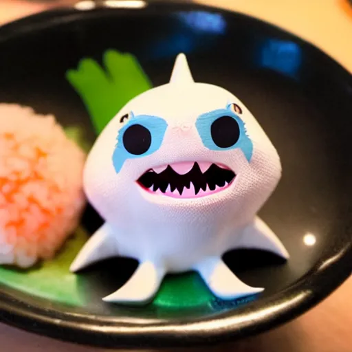 Image similar to baby shark served at a Japanese restaurant