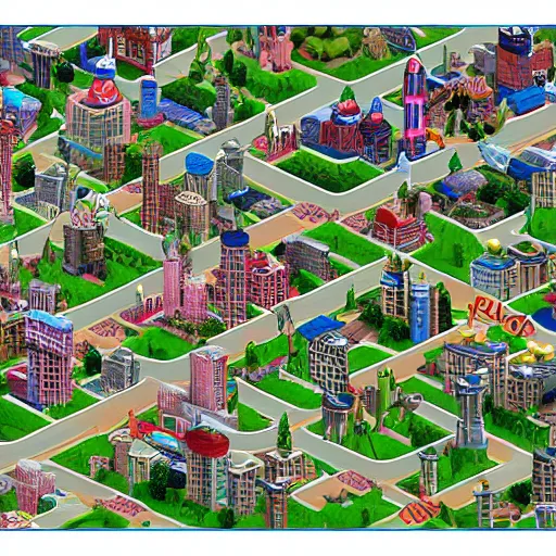 Image similar to sim city where's waldo?