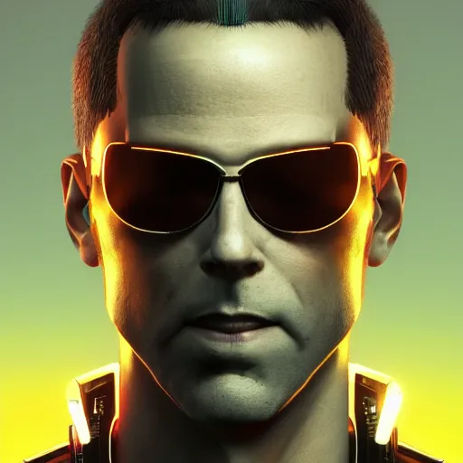 Image similar to nick bostrom portrait in cyberpunk 2 0 7 7 cp 2 0 7 7 3 8 4 0 x 2 1 6 0