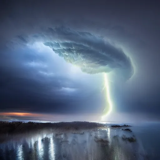 Image similar to amazing photo a tornado by marc adamus, digital art, beautiful dramatic lighting