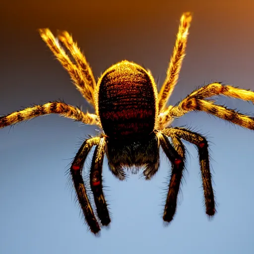 Image similar to cinematic headshot portrait of a spider flies in the space, movie still, more details, dramatic lighting