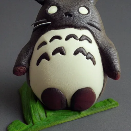 Prompt: Totoro with a cow