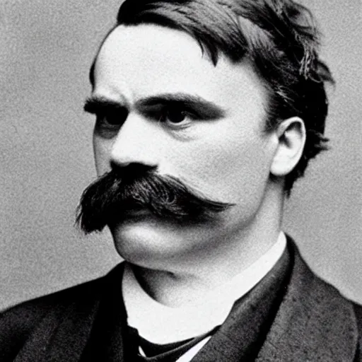 Image similar to Friedrich Nietzsche as a jugallo, hyperrealistic, 8k