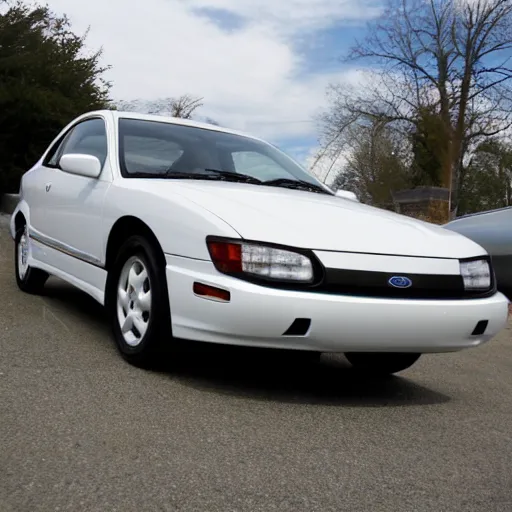 Image similar to 2 door sedan white coupe 2 door sports car 1995 ford design language