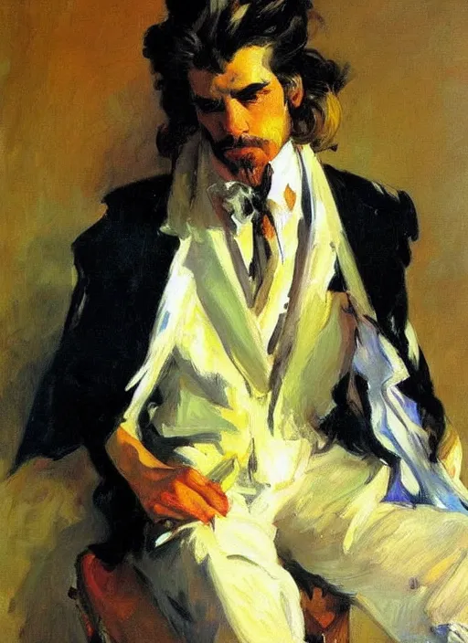 Image similar to glam rocker by joaquin sorolla