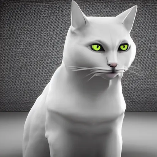 Prompt: cat made out of nanomachines, unreal engine render