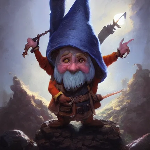 an old gnome wizard, by justin gerard and greg | Stable Diffusion | OpenArt