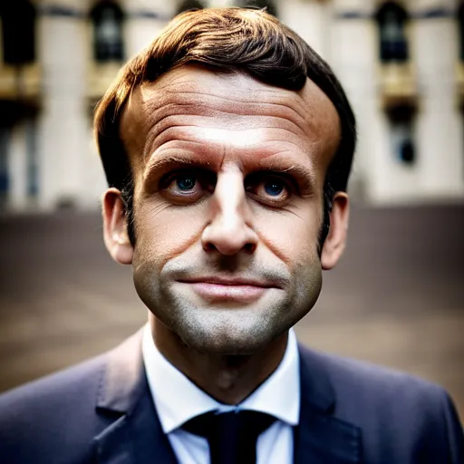 Image similar to closeup portrait of emmanuel macron dressed as napoleon in a paris street, natural light, sharp, detailed face, magazine, press, photo, steve mccurry, david lazar, canon, nikon, focus