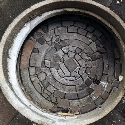 Prompt: ouroboros hiding in london sewer system