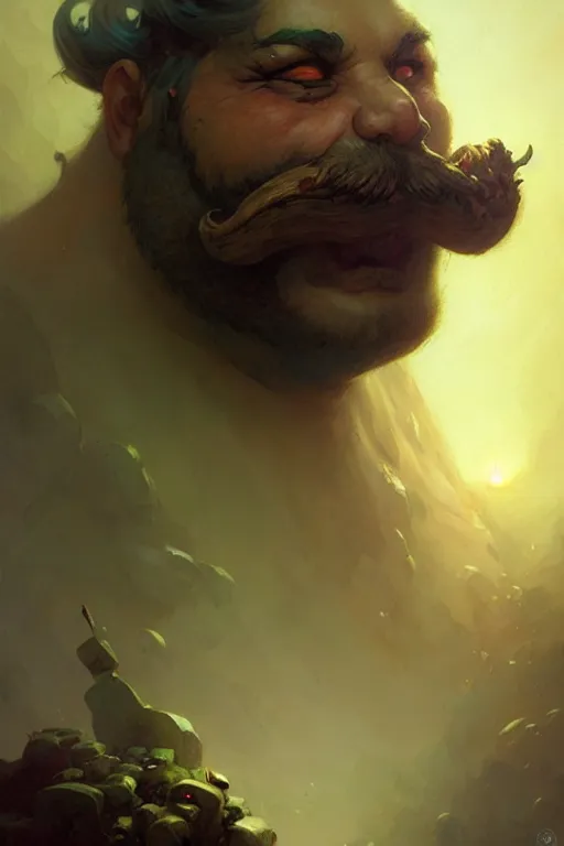 Prompt: great fat ent moss moustache by bayard wu, anna podedworna, gaston bussiere, greg rutkowski