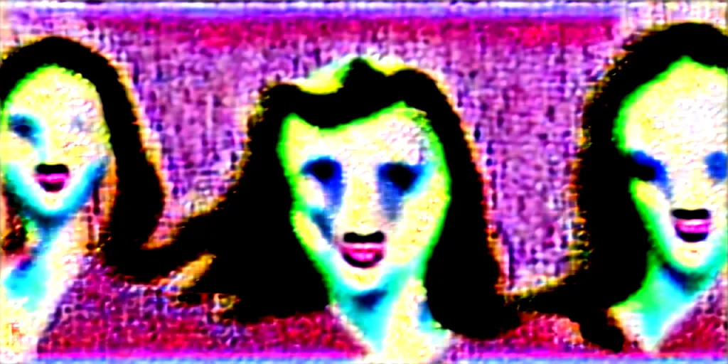 Image similar to young woman as medusa as miranda sings, multiple poses, 6 4 0 x 4 8 0 low resolution video