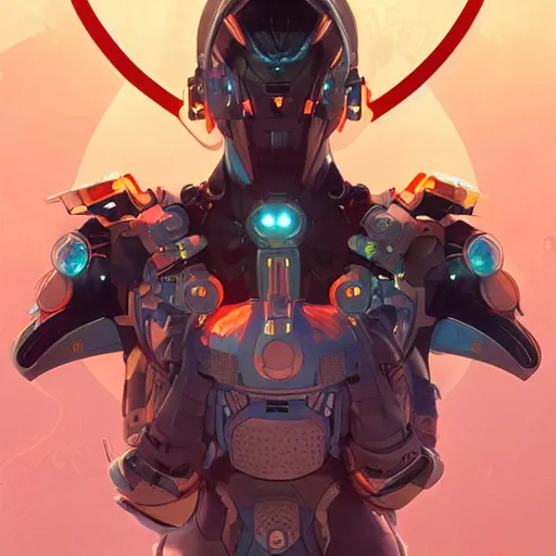 Image similar to symmetry! futuristic robotic, apex legends, arcane, epic lighting, epic pose, illustration, highly detailed, art by artgerm and greg rutkowski and alphonse mucha