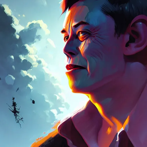 Image similar to elon musk ( 1 9 8 7 ), horror, game design fanart by concept artist gervasio canda, behance hd by jesper ejsing, by rhads, makoto shinkai and lois van baarle, ilya kuvshinov