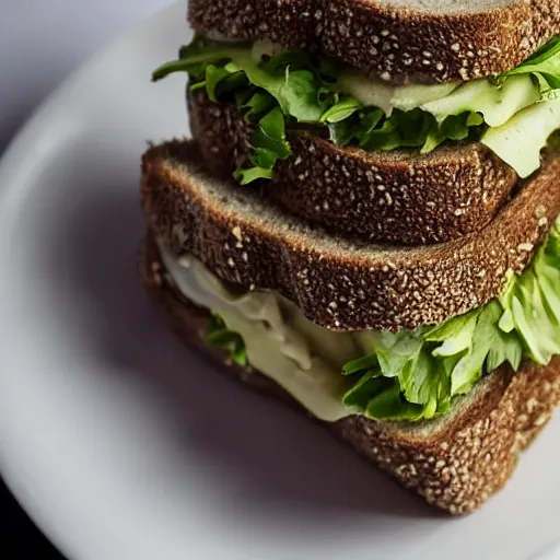 Image similar to close up high resolution photo of vegan sandwich, very tasty, food photography, instagram, trending