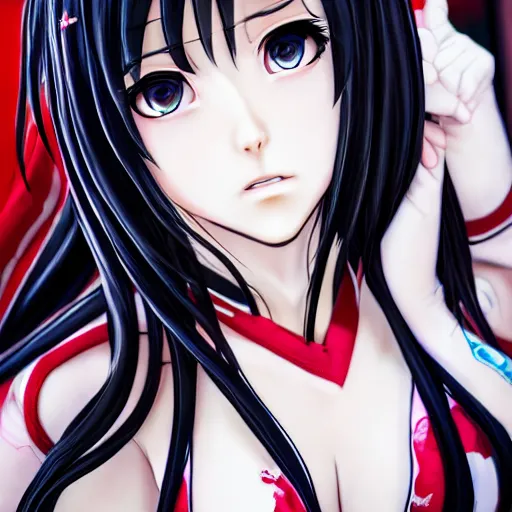 Image similar to ah - megumi - san urd hyper - realistic 4 k portrait dramatic lighting