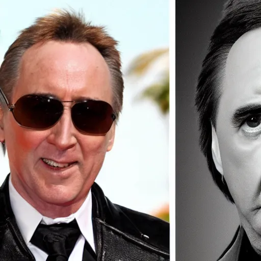 Image similar to brent spiner as Nicholas Cage