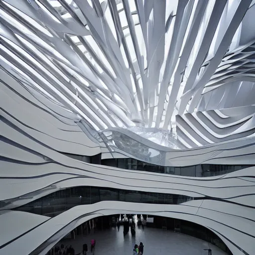 Image similar to stunning museum by Zaha Hadid