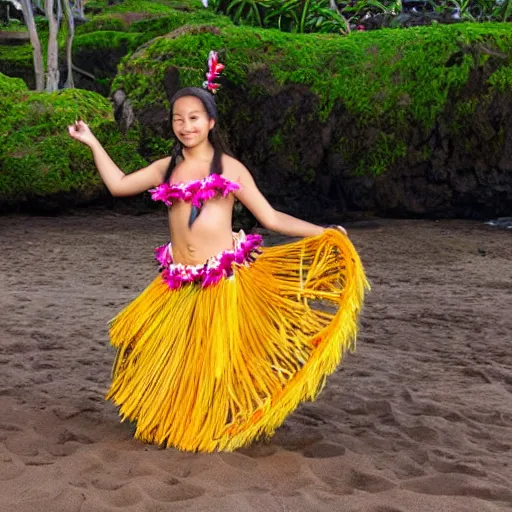 Image similar to Hawaii girl in a hula skirt